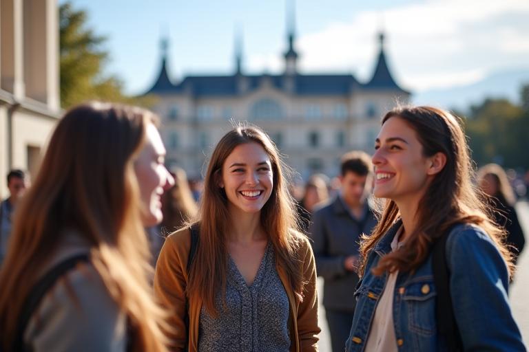 Language students on a cultural immersion tour in Vienna